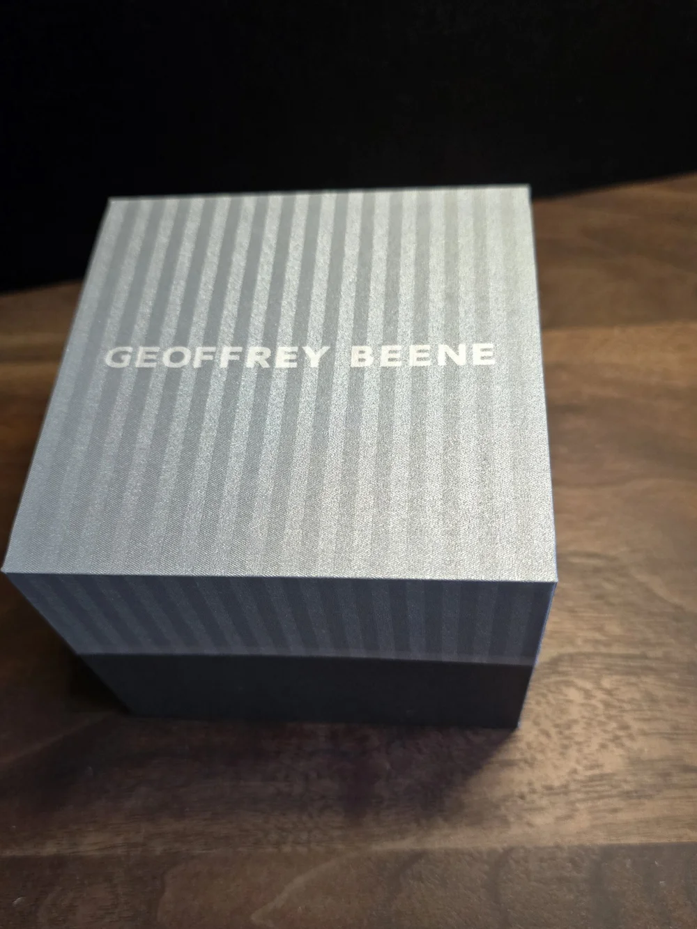 Geoffrey Beene Men's Blue Dial Stainless Steel Gunmetal Watch